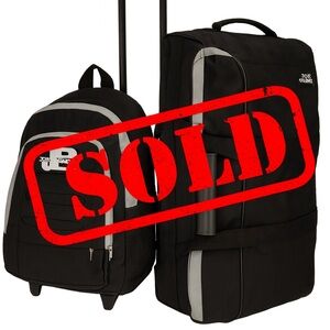 Joe Boxer Black and Gray Backpack and Suitcase Set